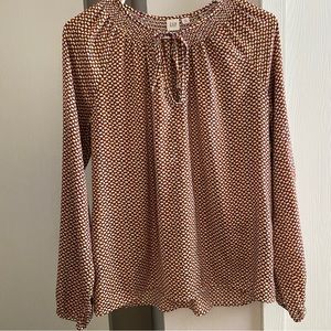Gap Keyhole Long Sleeve Blouse